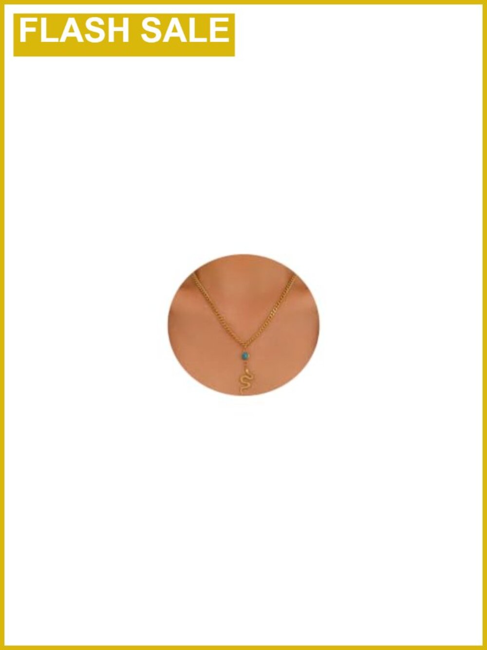 18K Gold Plated Stainless Steel Pendant Layered Chain Necklace Women Gift